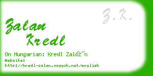 zalan kredl business card